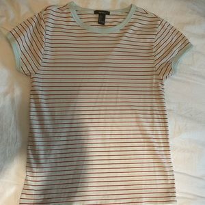 blue and red striped t shirt